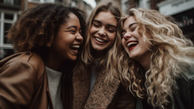 women laughing