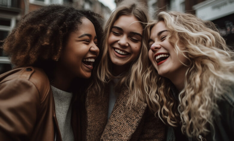 women laughing